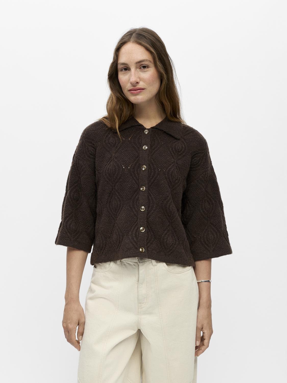 OBJKAISA Pullover - Seal Brown - VERO MODA & VILA Bergvik
